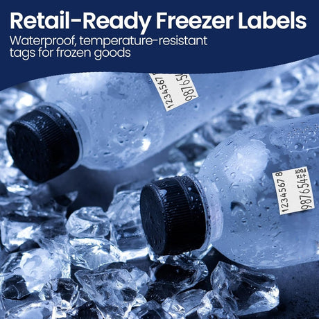 Perco Freezer Adhesive Price Labels for Monarch 1136 - Package of 3 Sleeves / 24 Rolls / 42000 Blank Pricing and Date Labels