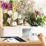 Perco Garage Price Stickers - 28 Sheets, 1100 Pre - Priced & Blank Stickers - Ideal for Yard Sales, Flea Markets, County Fairs & Retail Use - Store Supplies