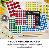 Perco Garage Price Stickers - 28 Sheets, 1100 Pre - Priced & Blank Stickers - Ideal for Yard Sales, Flea Markets, County Fairs & Retail Use - Store Supplies