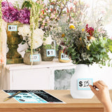 Perco Garage Price Stickers - 28 Sheets, 1100 Pre - Priced & Blank Stickers - Ideal for Yard Sales, Flea Markets, County Fairs & Retail Use - Store Supplies