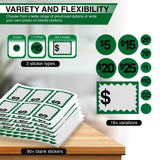 Perco Garage Price Stickers - 28 Sheets, 1100 Pre - Priced & Blank Stickers - Ideal for Yard Sales, Flea Markets, County Fairs & Retail Use - Store Supplies