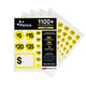 Perco Garage Price Stickers - 28 Sheets, 1100 Pre - Priced & Blank Stickers - Ideal for Yard Sales, Flea Markets, County Fairs & Retail Use - Store Supplies