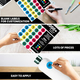 Perco Garage Sale Price Stickers with Counterfeit Money Detector Pens Kit - Store Supplies