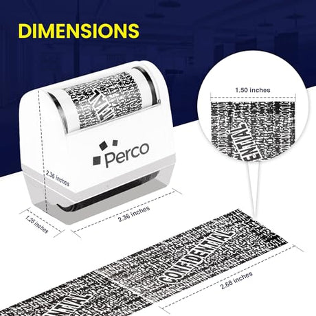Perco Identity Theft Protection Roller Stamps - Store Supplies
