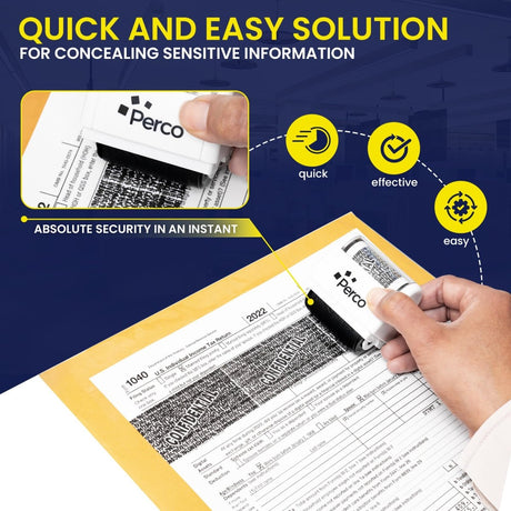 Perco Identity Theft Protection Roller Stamps - Store Supplies