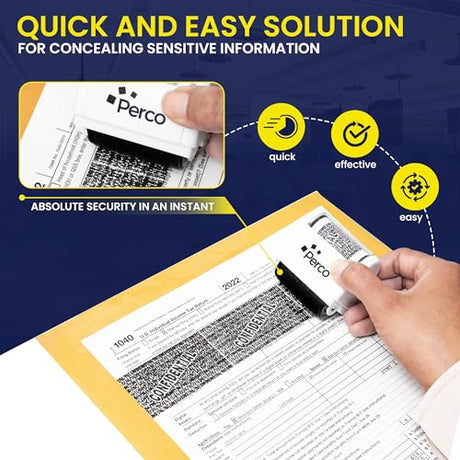 Perco Identity Theft Protection Roller Stamps - Store Supplies