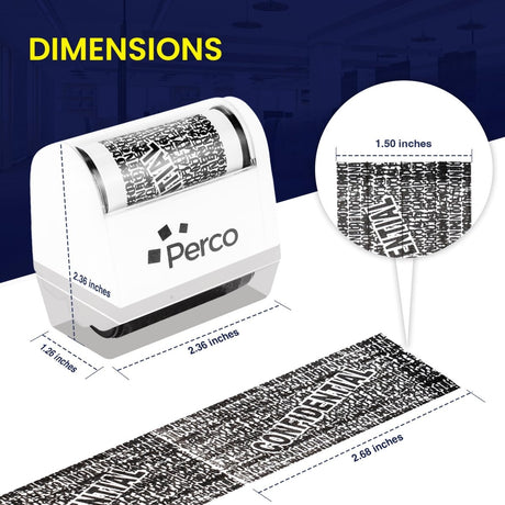 Perco Identity Theft Protection Roller Stamps - Store Supplies
