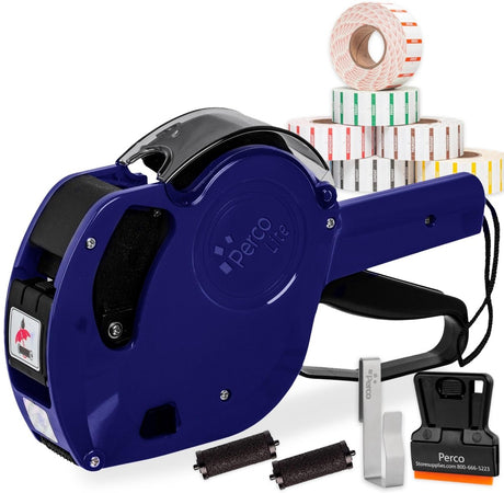Perco Lite 1 Line Price or Date Gun with Colored Labels Kit - Store Supplies