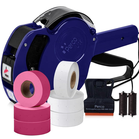 Perco Lite 1 Line Price or Date Gun with Colored Labels Kit - Store Supplies