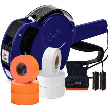 Perco Lite 1 Line Price or Date Gun with Colored Labels Kit - Store Supplies