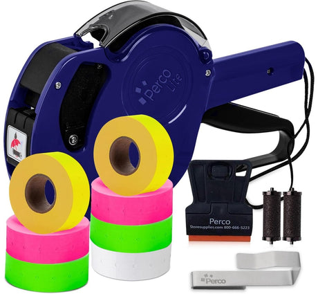 Perco Lite 1 Line Price or Date Gun with Colored Labels Kit - Store Supplies