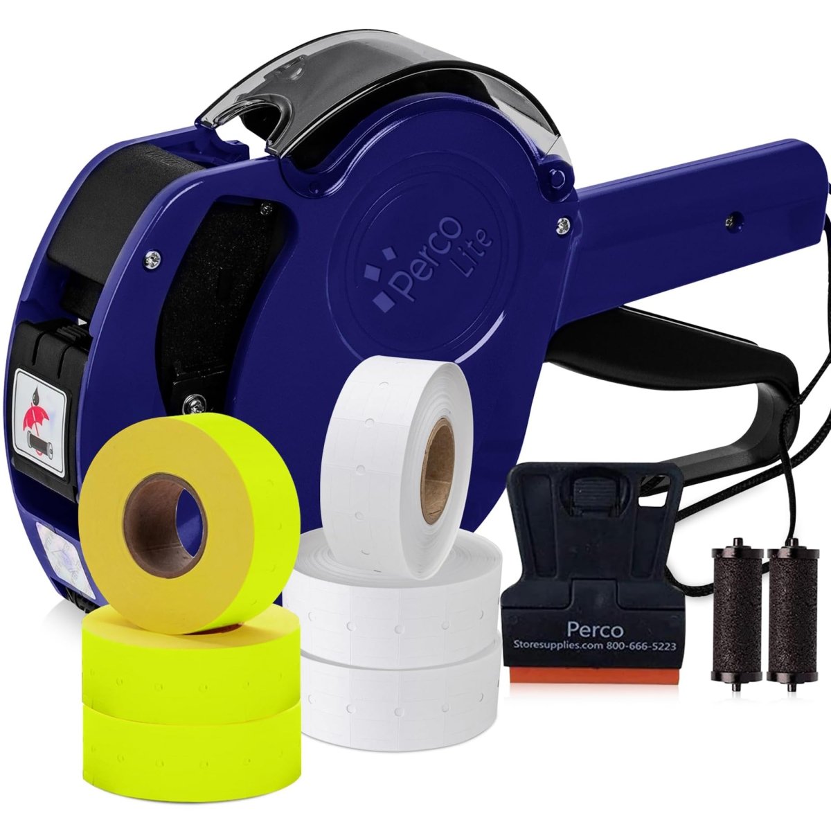 Perco Lite 1 Line Price or Date Gun with Colored Labels Kit - Store Supplies