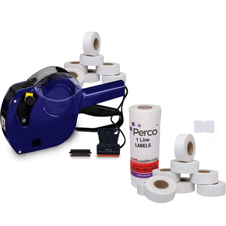 Perco Lite Price Labeler and Extra Sleeve of White Labels - 