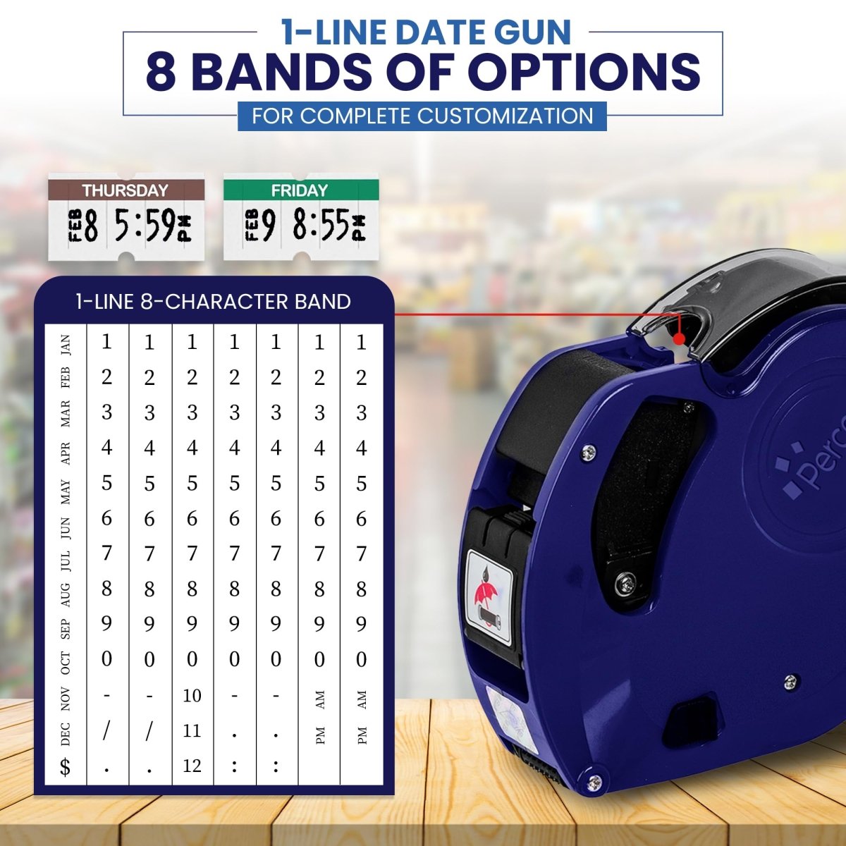 Perco Lite Pricing & Date Labeler - Date Gun Day of week