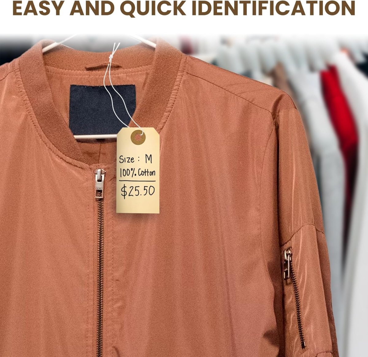 Perco Manila Shipping Tags - Compatible with compatible_with_product_page | Color: 500 pack | Quantity: 1 | Adhesive: global.AdhesiveType | SKU: PL-MT1-WithElastic-500 | - shop_