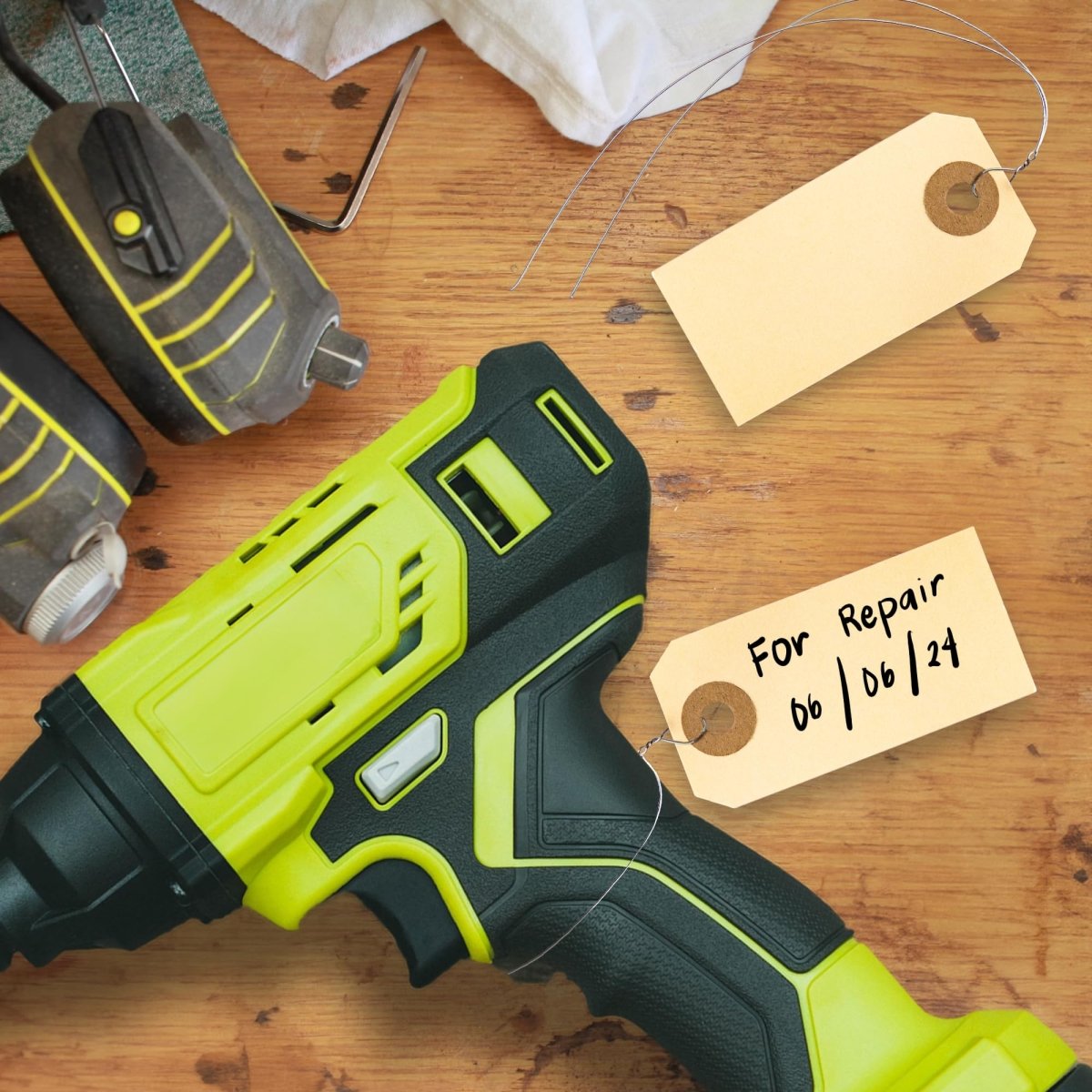 Perco Manila Shipping Tags - Compatible with compatible_with_product_page | Color: 100 pack | Quantity: 5 | Adhesive: global.AdhesiveType | SKU: PL-MT5-WithWires-100 | - shop_