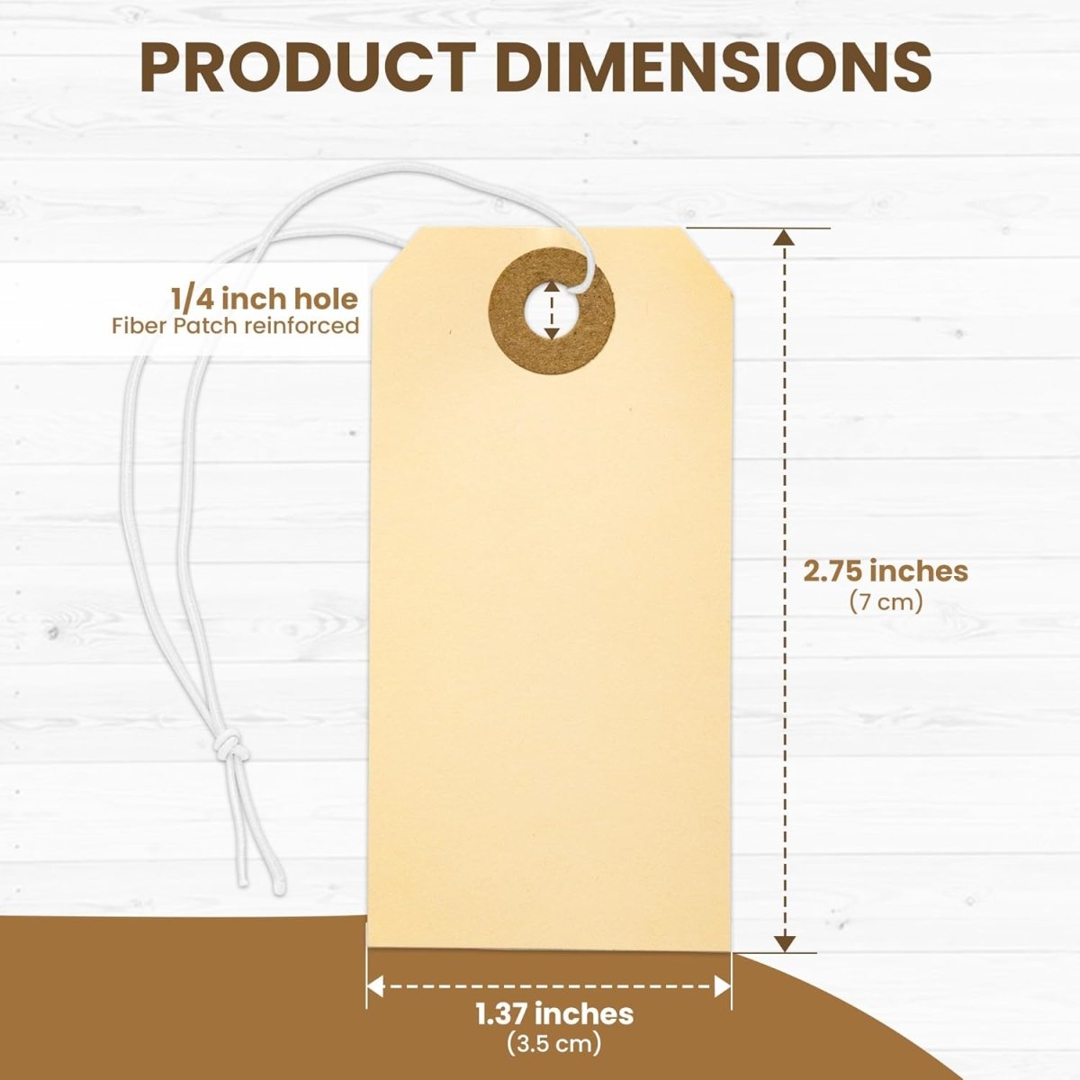 Perco Manila Shipping Tags - Compatible with compatible_with_product_page | Color: 100 pack | Quantity: 1 | Adhesive: global.AdhesiveType | SKU: PL-MT1-WithElastic-100 | - shop_