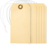 Perco Manila Shipping Tags - Compatible with compatible_with_product_page | Color: 100 pack | Quantity: 5 | Adhesive: global.AdhesiveType | SKU: PL-MT5-WithElastic-100 | - shop_