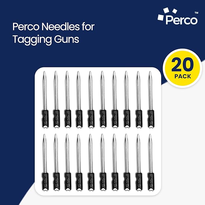 Perco NZ - 204P Standard Tagging Gun Needles Replacement Kit, Steel - Pack of 20 needles
