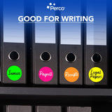 Perco Perforated Circle Dot Sticker Labels — Pack of Multicolored Rolls — with Permanent Adhesive for Calendars, Color Coding, Crafting, Garage Sales, Organizing, Displays, and More — Made in USA - 3 Inch 10 Rolls