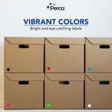 Perco Perforated Circle Dot Sticker Labels — Pack of Multicolored Rolls — with Permanent Adhesive for Calendars, Color Coding, Crafting, Garage Sales, Organizing, Displays, and More — Made in USA - 1 Inch 10 Rolls