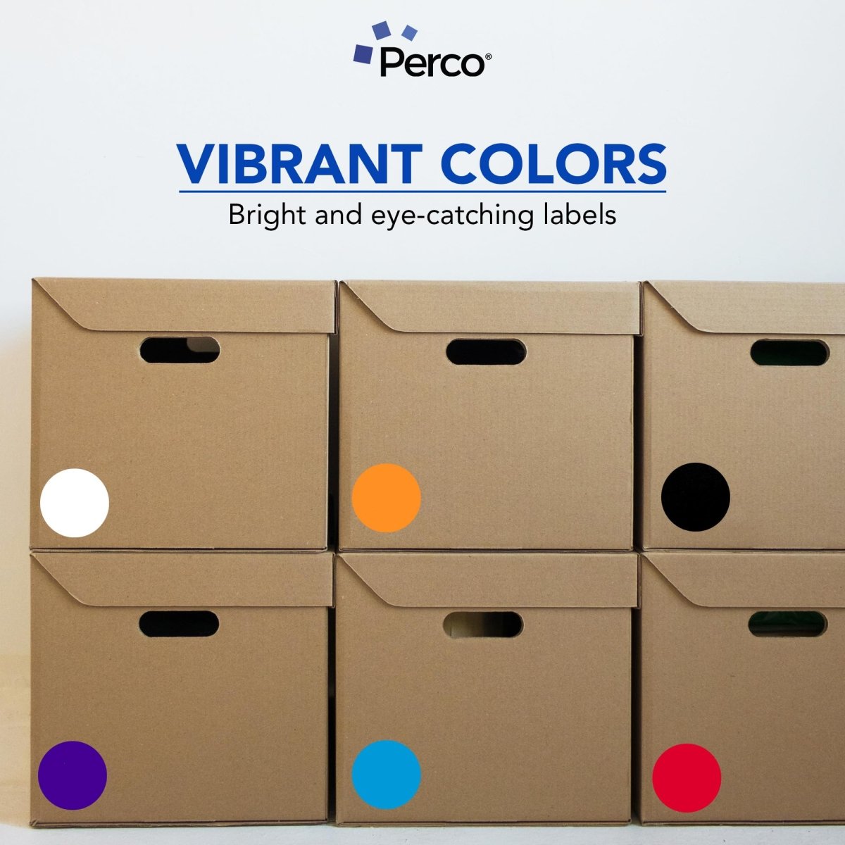 Perco Perforated Circle Dot Sticker Labels — Pack of Multicolored Rolls — with Permanent Adhesive for Calendars, Color Coding, Crafting, Garage Sales, Organizing, Displays, and More — Made in USA - 3 Inch 10 Rolls