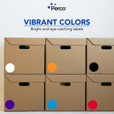 Perco Perforated Circle Dot Sticker Labels — Pack of Multicolored Rolls — with Permanent Adhesive for Calendars, Color Coding, Crafting, Garage Sales, Organizing, Displays, and More — Made in USA - 3 Inch 10 Rolls