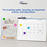 Perco Perforated Circle Dot Sticker Labels — Pack of Multicolored Rolls — with Permanent Adhesive for Calendars, Color Coding, Crafting, Garage Sales, Organizing, Displays, and More — Made in USA - 1 Inch 10 Rolls