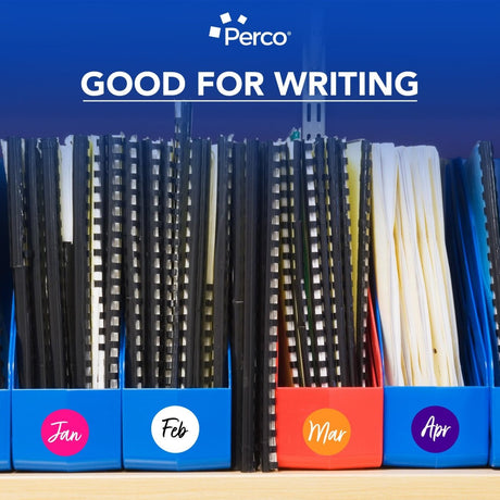 Perco Perforated Circle Dot Sticker Labels — Pack of Multicolored Rolls — with Permanent Adhesive for Calendars, Color Coding, Crafting, Garage Sales, Organizing, Displays, and More — Made in USA - 2 Inch 10 Rolls