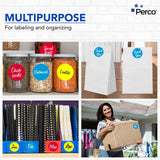 Perco Perforated Circle Dot Sticker Labels — Pack of Multicolored Rolls — with Permanent Adhesive for Calendars, Color Coding, Crafting, Garage Sales, Organizing, Displays, and More — Made in USA - 3 Inch 3 Rolls