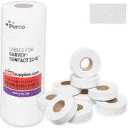 Perco Price Labels for Garvey 22 - 6 / 22 - 7 / 22 - 8 - White 1 Sleeve / 9 Rolls / 11000 Blank Pricing Labels