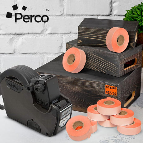 Perco Price Labels for Garvey 22 - 66 - White Case of 10 Sleeves / 90 Rolls / 90000 Blank Pricing Labels