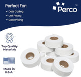 Perco Price Labels for Garvey 22 - 66 - White 1 Sleeve / 9 Rolls / 9000 Blank Pricing Labels