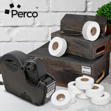 Perco Price Labels for Garvey 22 - 66 - White Case of 10 Sleeves / 90 Rolls / 90000 Blank Pricing Labels