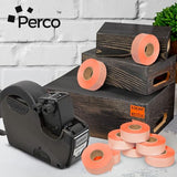 Perco Price Labels for Garvey 22 - 66 - Fluorescent Red 1 Sleeve / 9 Rolls / 9000 Blank Pricing Labels
