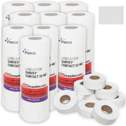 Perco Price Labels for Garvey 22 - 66 - White Case of 10 Sleeves / 90 Rolls / 90000 Blank Pricing Labels