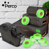 Perco Price Labels for Garvey 22 - 66 - Fluorescent Green 1 Sleeve / 9 Rolls / 9000 Blank Pricing Labels