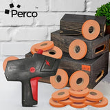 Perco Price Labels for Monarch 1110 - Fluorescent Red 1 Sleeve / 16 Rolls / 17000 Blank Pricing Labels