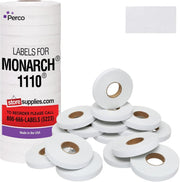 Perco Price Labels for Monarch 1110 - White 1 Roll / 16 Rolls / 17000 Blank Pricing Llabels