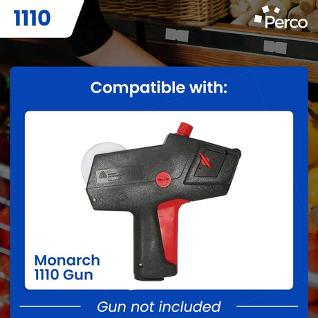 Perco Price Labels for Monarch 1110 - Custom Labels 4 Sleeves / 64 Rolls / 68000 Blank Pricing Labels