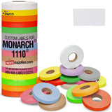 Perco Price Labels for Monarch 1110 - Custom Labels Case of 10 Sleeves / 160 Rolls / 170000 Blank Pricing Labels