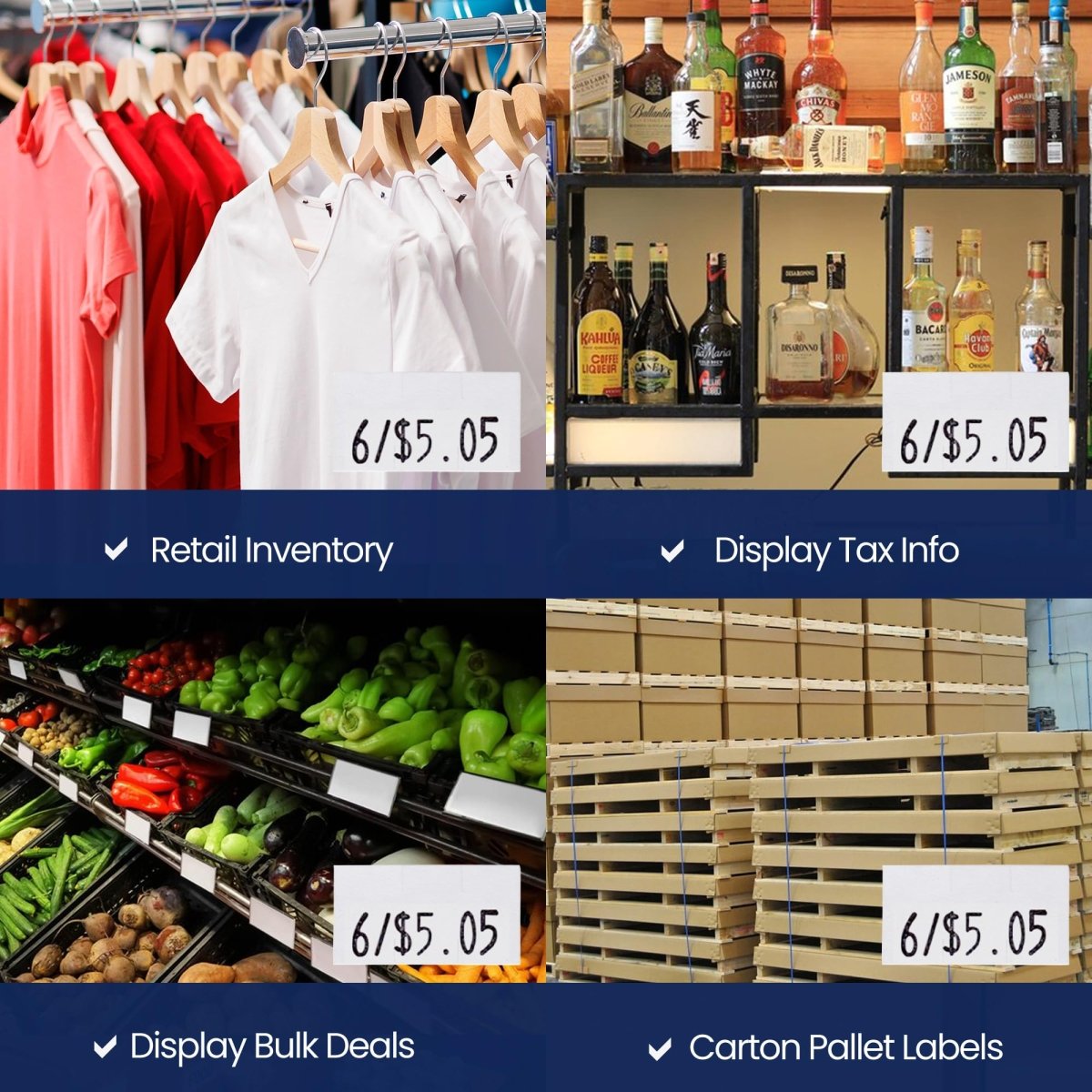 Perco Price Labels for Monarch 1110 - White Case of 10 Sleeves / 160 Rolls / 170000 Blank Pricing Labels