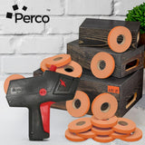Perco Price Labels for Monarch 1110 - Fluorescent Red Case of 10 Sleeves / 160 Rolls / 170000 Blank Pricing Labels