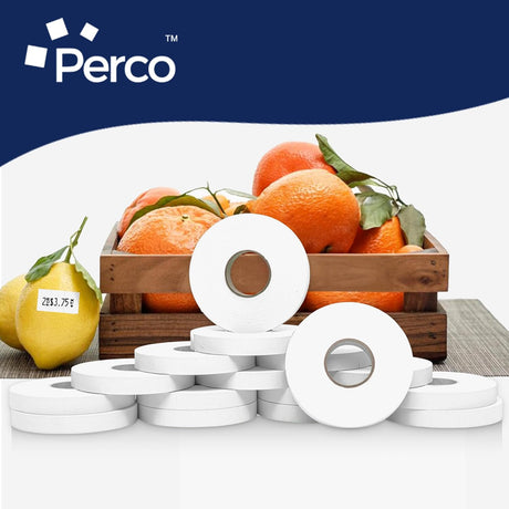 Perco Price Labels for Monarch 1110 - 1 Sleeve / 16 Rolls / 17000 Blank Pricing Labels