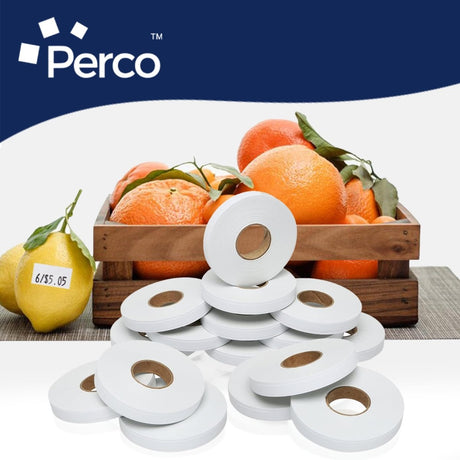 Perco Price Labels for Monarch 1110 - White Case of 10 Sleeves / 160 Rolls / 170000 Blank Pricing Labels