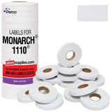 Perco Price Labels for Monarch 1110 - White 1 Sleeve / 16 Rolls / 17000 Blank Pricing Labels