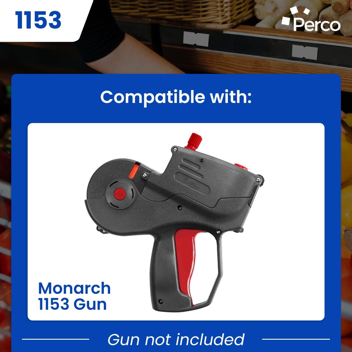 Perco Price Labels for Monarch 1153 - Custom Case of 16 Sleeves / 96 Rolls / 96000 Blank Pricing Labels