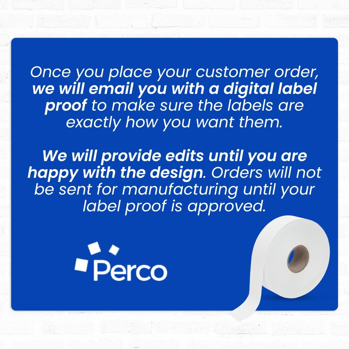 Perco Price Labels for Monarch 1153 - Custom Case of 16 Sleeves / 96 Rolls / 96000 Blank Pricing Labels