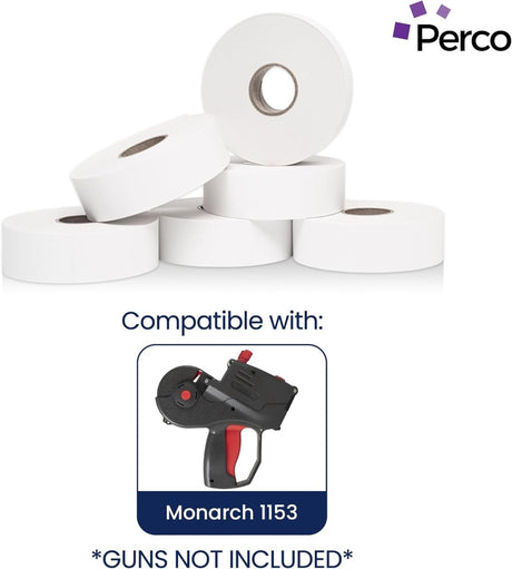 Perco Price Labels for Monarch 1153 Price Labeler - 16 Sleeves