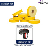 Perco Pricing Labeler Labels For Monarch 1131 - Yellow 3 Sleeves / 24 Rolls / 60000 Blank Pricing Labels